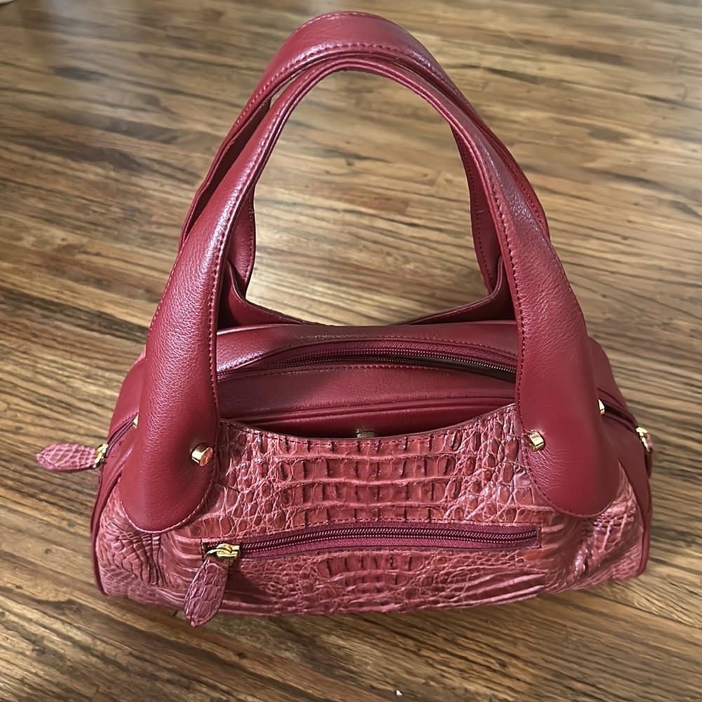 Rodania Crocodile Genuine Leather Bag in Dark Red♥️ - Picture 17 of 17